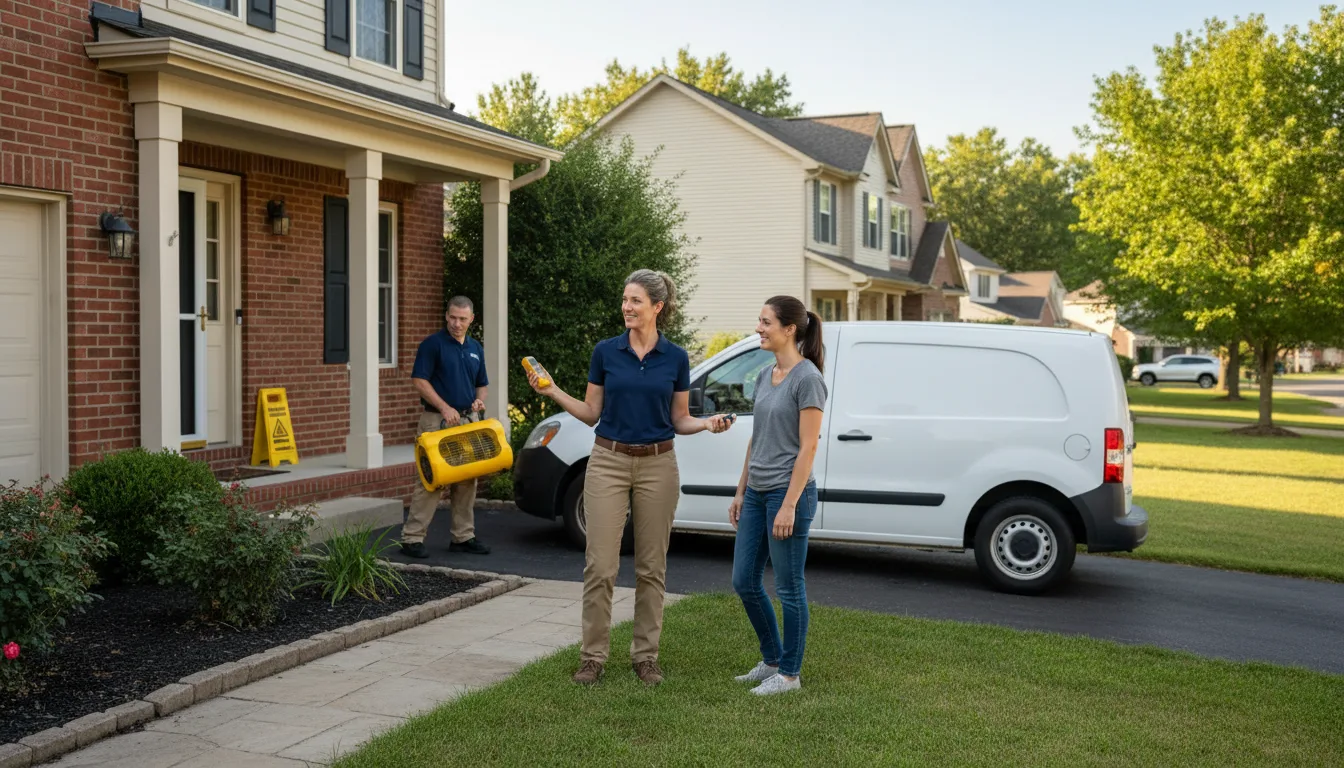 Residential water damage restoration in Hoehne, CO